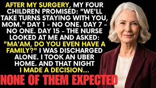 After Surgery, My Four Children Promised to Take Turns — Day 1: Nothing. Day 7: Nothing. Day 15:...