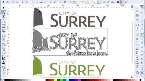 Inkscape multi color logo