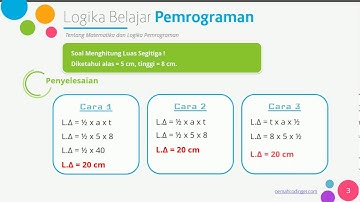 Pengenalan : Logika Belajar Pemrograman