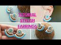 Beaded Studs Earrings Tutorial, DIY Jewelry / МК сережек из бисера, вышивка украшений бисером.