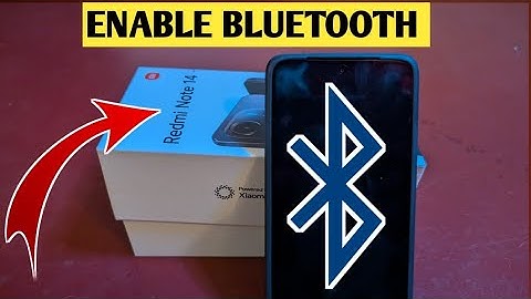 How To Turn On/ Off Bluetooth Redmi Note 14