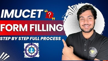 IMUCET FORM FILLING VIDEO  2025 AUSUT BATCH / STEP BY STEP PROCESS / DO NOT MISS THIS AT ANY COST