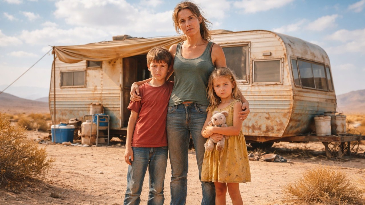 Sozinha no Deserto com Dois Filhos… Ela Achou Que Ia Morrer Até Ele Chegar