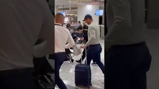 Rafael Nadal with his wife and baby at Melbourne airport | 2023 Australian open #nadal #elmatador