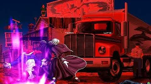 KOF EX Igniz & Orochi Iori VS Takuma & May Lee in Battle Field