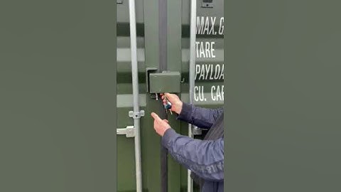 Opening your container and locking it.