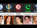 Religion of bollywood actresses