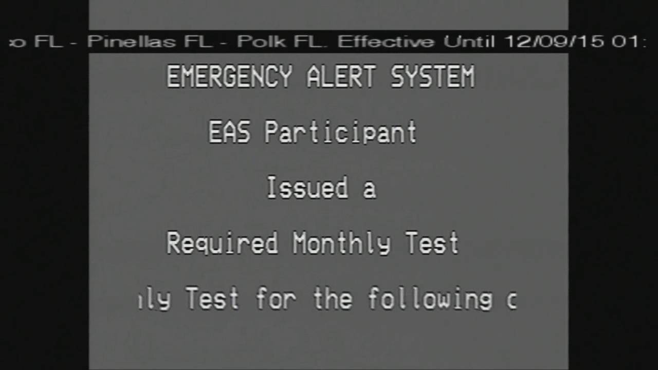 Emergency Alert System - Required Monthly Test 12/09/15 - YouTube