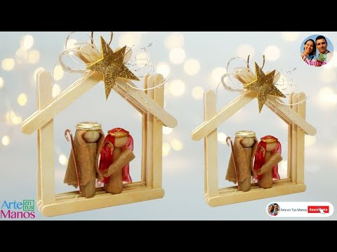 ?Cómo hacer un NACIMIENTO con palos de helado FÁCIL con Arte en Tus Manos