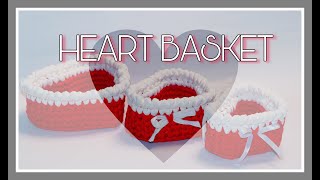 كروشيه سلة جديد | how to crochet a heart basket