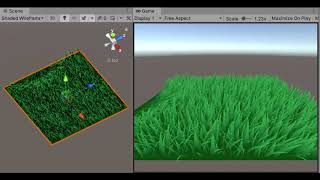 interactable grass shader with wind control in Unity