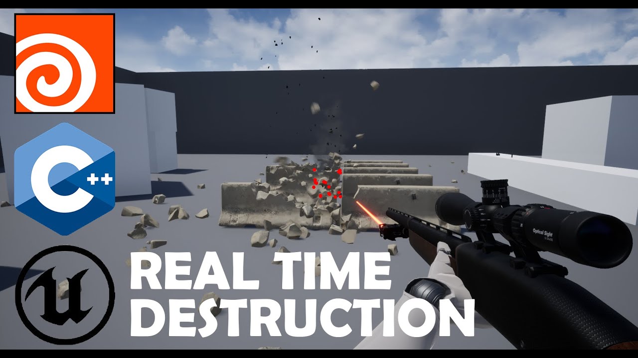 Test Destruction using Houdini and Unreal Engine 5 - YouTube