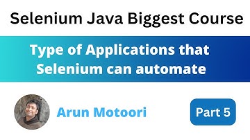 Type of Applications that Selenium can automate (Selenium Java Biggest Course - Part 5)