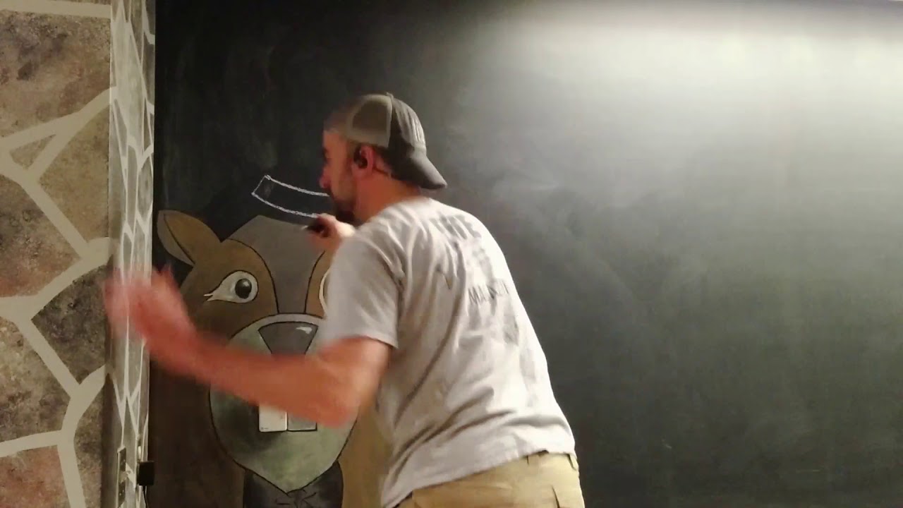 Time-lapse chalk art mural at Foundation Grill 311, January 2018