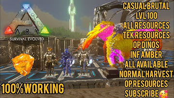 ARK MOBILE SAVE DATA | CASUAL BRUTAL | LVL 100 INF STATS | ALL RESOURCES | NORMAL HARVEST ETC | THK.