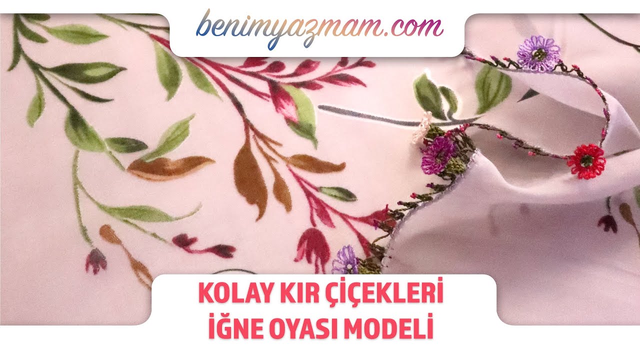 Cenk Yazmaya Uygun Kolay Kır Çiçekleri İğne Oyası Modeli 🤗🏵❤️