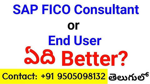 Difference between SAP End User and Consultant || which job is better SAP FICO Consultant or Enduser