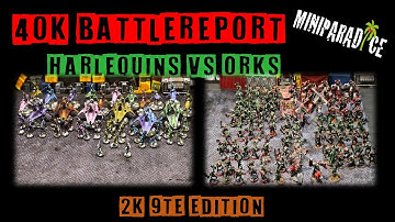 Warhammer 40k Battle Report - Harlequins vs Orks 9.Edition