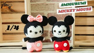 #121 | Crochet Mickey & Minnie Mouse (1/4) |  Disney Characters Crochet Pattern | @AmiSaigon