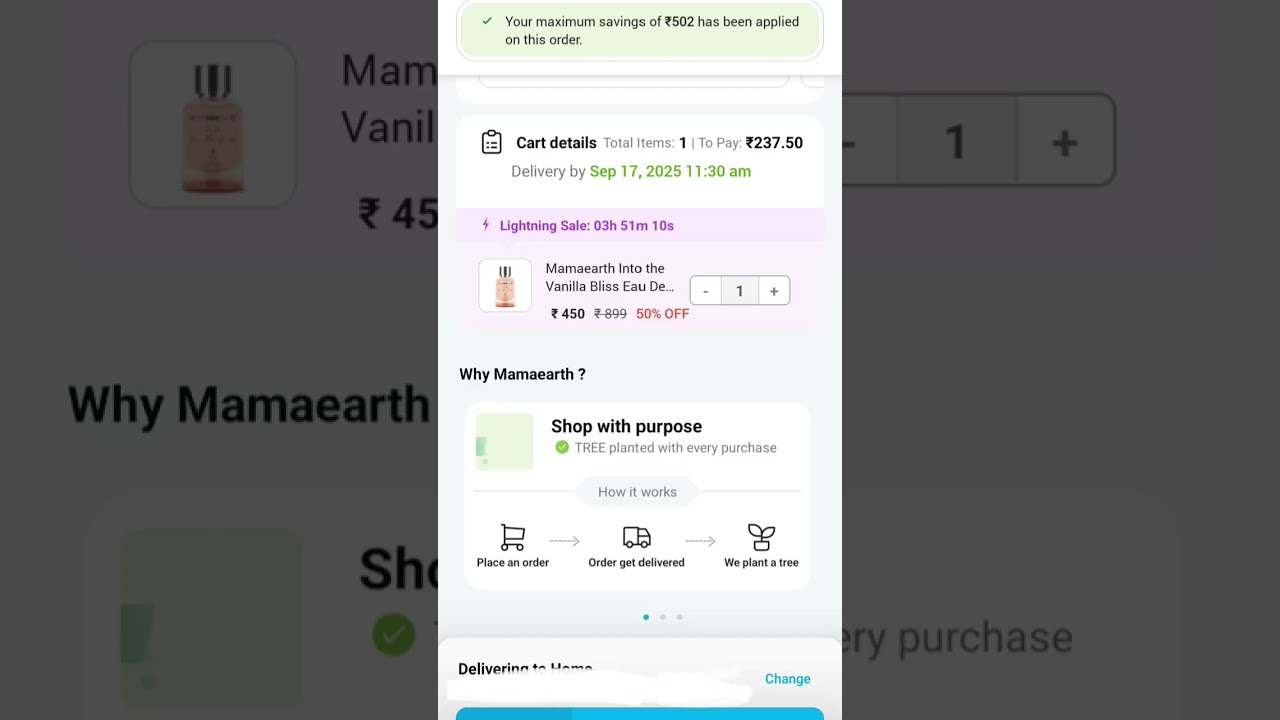 mamaearth vanilla bliss perfume for just Rs. 237 