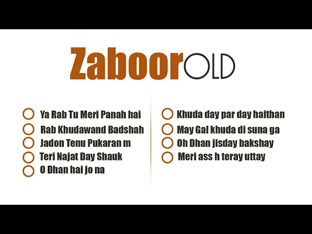 Masihi Zaboor || Top training Punjabi zaboor / Old version zaboor 2022 class=