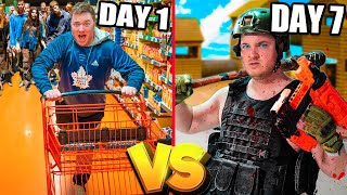 7 Days Zombie Survival Challenge IRL! Ultimate Day 1 VS 7 Zombie Survival!