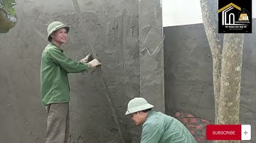 cách tô trát tường nhanh nhất - The fastest way to plaster the wall #contruction #xâydựng #shorts