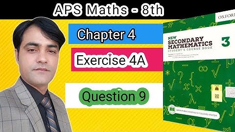 Exercise 4A Question NO 9 I Statistical Diagram I APS Maths 8th II New Secondary Mathematics Book 3