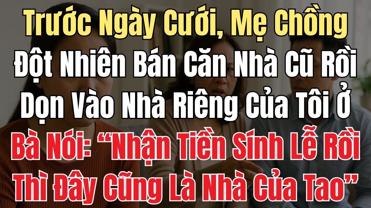 Trước Ngày Cưới, Mẹ Chồng Bán Căn Nhà Cũ Rồi Dọn Vào Nhà Tôi Ở, Bà Nói: 