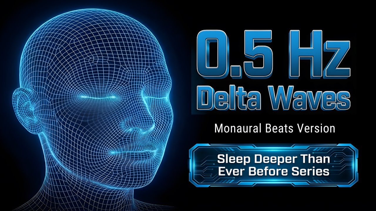 0.5 Hz Delta Waves Monaural Beats | Sleep Deeper Than Ever Before Series (Black Screen)