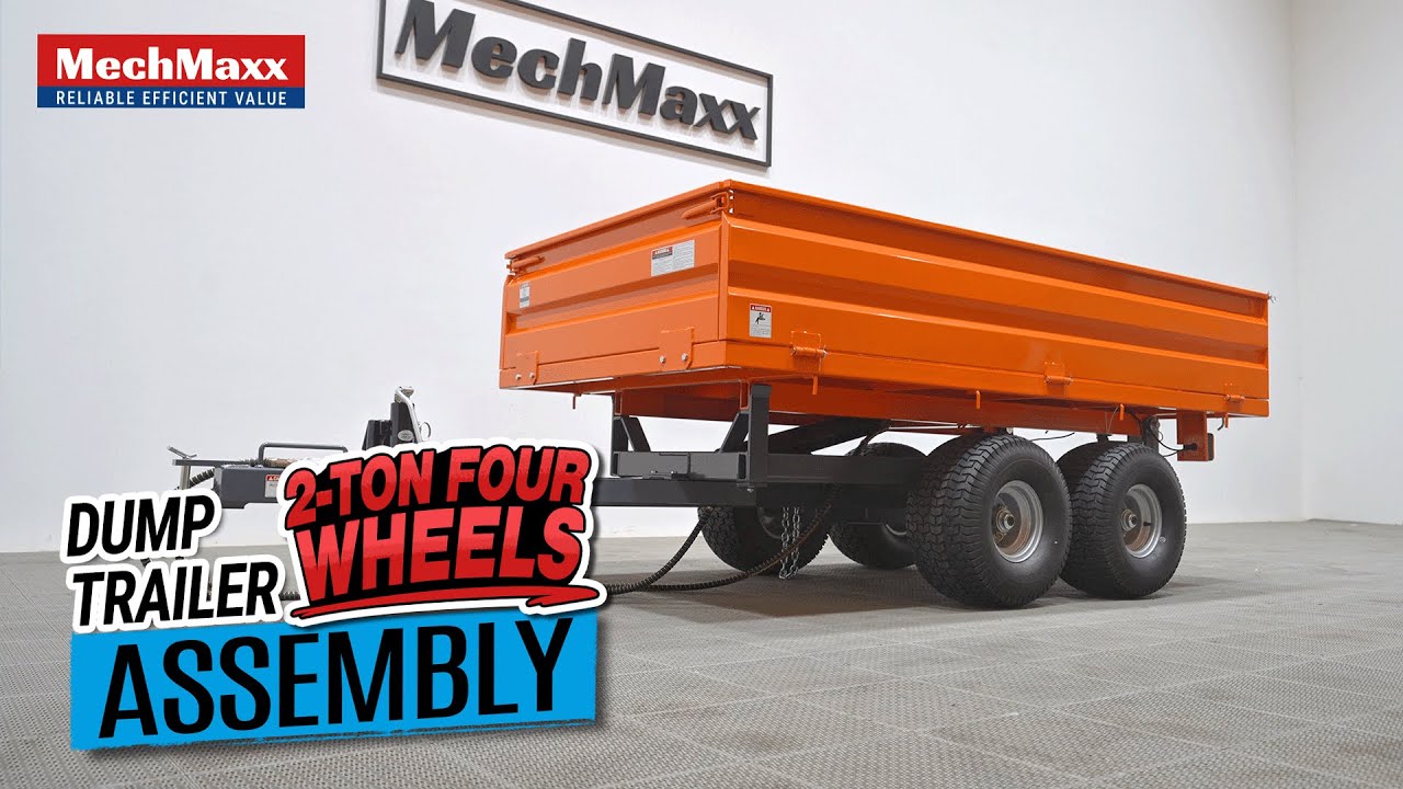 MechMaxx 2-Ton Capacity Heavy-Duty Dump Trailer Assembly Video