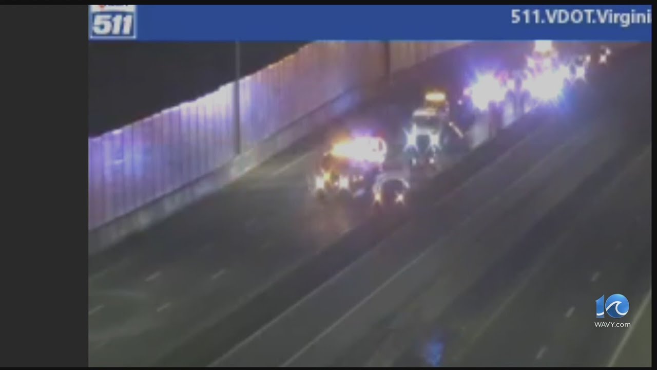 Vehicle crash closes lanes on I-64 eastbound - YouTube