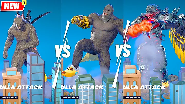 Godzilla vs Kong vs Mechagodzilla BIGGEST EPIC Dance Battle in Fortnite
