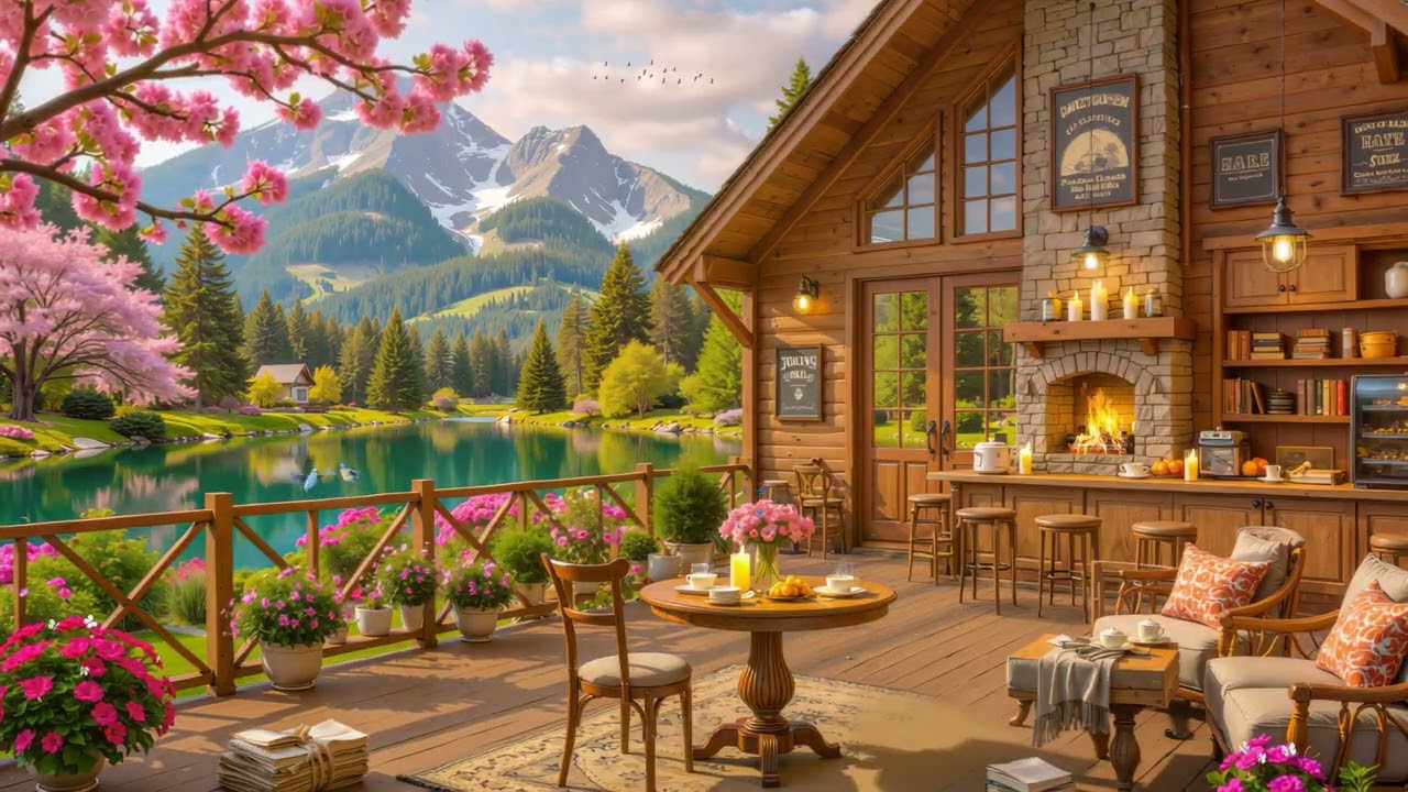 Morning Jazz Ambience   Positive Jazz With Flower, Bird Song& Warm Sunshine To Start Happy Day