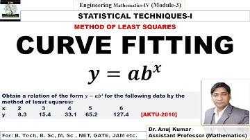 Curve Fitting y=ab^x | Curve Fitting of Exponential Curve | Exponential Curve Fitting |Curve Fitting
