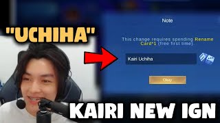 KAIRI CHANGES HIS NAME TO 