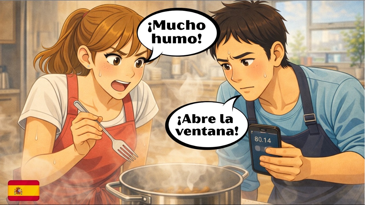 10 Spanish Kitchen Conversations (A1–A2) | Real-Life Spanish