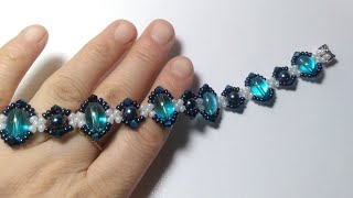 Stylish easy beaded bracelet / Стильный и лёгкий браслет из бусин / Şık bileklik yapımı /