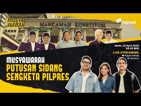 🔴[LIVE] Putusan MK Sengketa Pilpres 2024 - Part 1 | Musyawarah