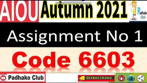 ⏩ AIOU Code 6603 Solved Assignment No.1 Autumn 2021 || Level: MSC Mass Communication
