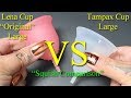 Lena Cup Original vs Tampax Cup LG &quot;Squish&quot; - Menstrual Cups