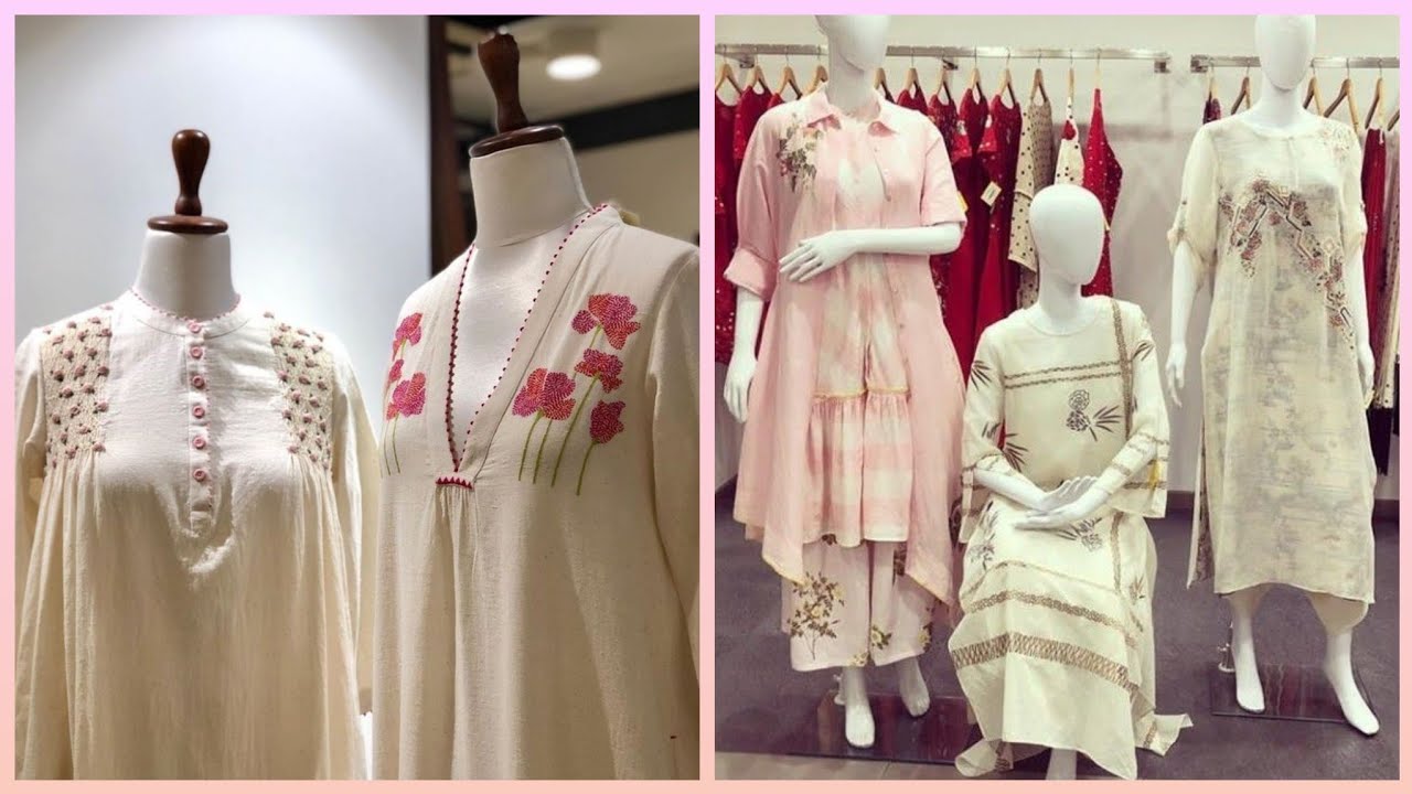 Boutique Style Long & Short Party Dress/ Neck Designs/ Chak Daman  Style