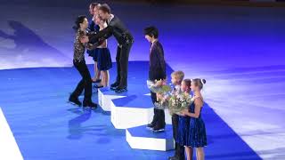 20181104 Grand Prix Helsinki Men's Victory Ceremony 1/2 (Yuzuru Hanyu, Michal Brezina, Jun-hwan Cha)