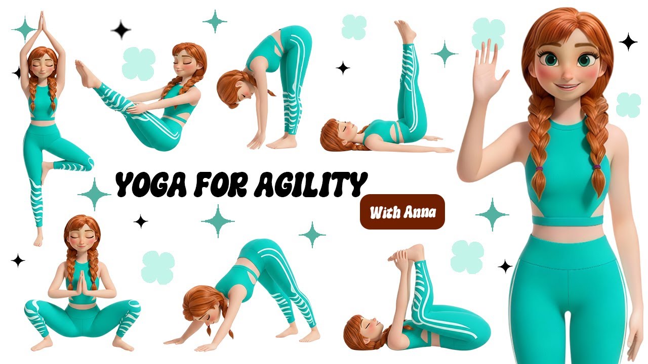 Йога для развития гибкости с Анной ❄️ Йога по мотивам мультфильма «Холодное сердце» для детей ❄️ ...