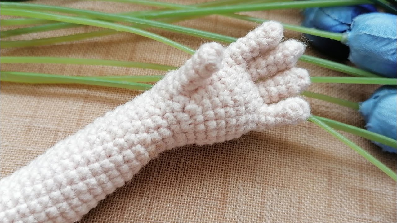 2)- рецепт пальчиков амигуруми на левую руку (часть 1)