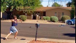 my neighbor billy gets chased by a drone! 😮