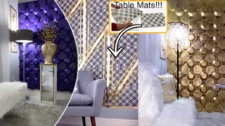 WOW! DOLLAR TREE WALLs With Table Mats and More! WALL Decor IDEAS To Try Out in 2022