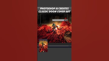 Photoshop A.I. Generates Classic DOOM Cover Art #shorts