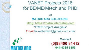 2018 VANET Projects | VANET Routing Protocols for ME, Mtech, Phd