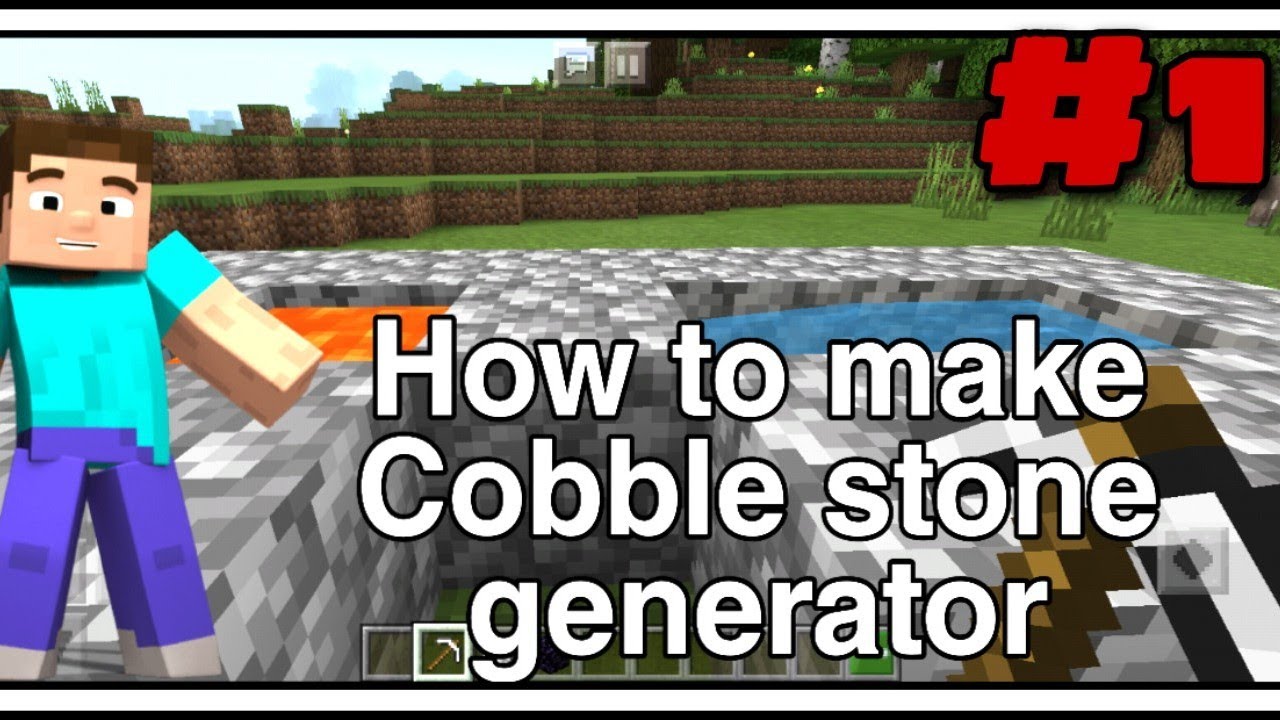 how to make cobblestone generator in minecraft - YouTube